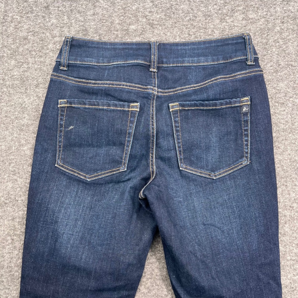 m jeans by maurices Womens Mid Rise Skinny Jeans Dark Wash Blue Size S Stretch - Picture 6 of 12